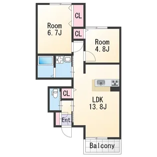 エルメゾン小倉【2階】の間取り