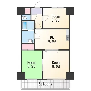 エレナ和歌浦【3階】の間取り