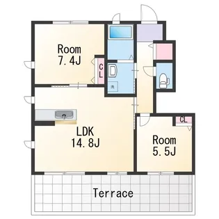 ヴェルドミール西浜【1階】の間取り