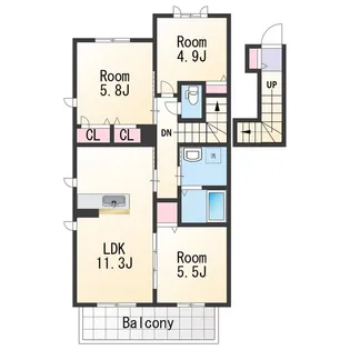 シャーメゾン陽【2階】の間取り