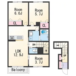 シャーメゾン園部【2階】の間取り