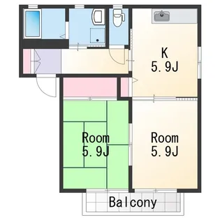 シャーメゾン高松【2階】の間取り