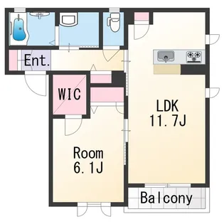 シャーメゾンMISA A棟【1階】の間取り