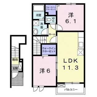 アヴァンツァートⅢ【2階】の間取り