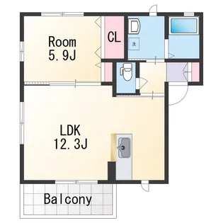 ディアスD【2階】の間取り