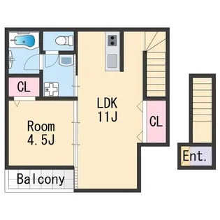 TJ紀三井寺2【2階】の間取り