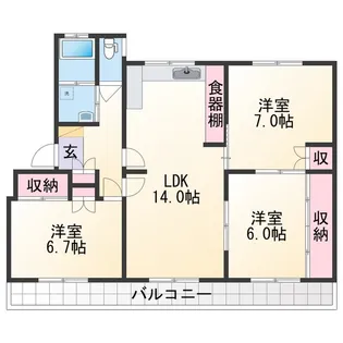 メゾン和歌浦【2階】の間取り