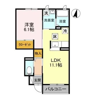 アート・ソレイユ A棟【1階】の間取り