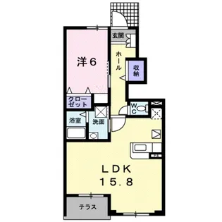 メリー・プラッツ Ⅰ【1階】の間取り