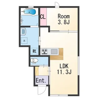 LeaNaru加納【1階】の間取り