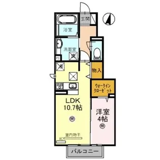 アステール松江【1階】の間取り