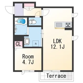 べレオ茶屋ノ丁【1階】の間取り
