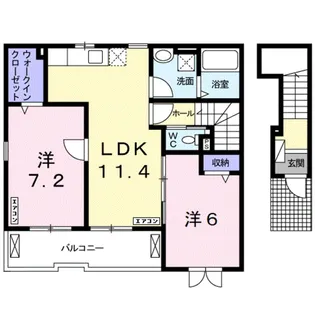 シャルパンティエ Ⅲ【2階】の間取り