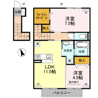 ドエル・TOMOⅢ【2階】の間取り