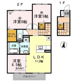 ラ ミア カーサ【2階】の間取り