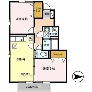 セジュール岡崎【1階】の間取り