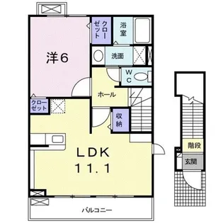 フォンテ・フォルス【2階】の間取り