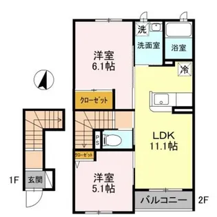 アート・ソレイユ A棟【2階】の間取り
