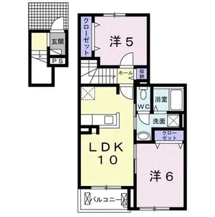ルミナーレ西浜【2階】の間取り