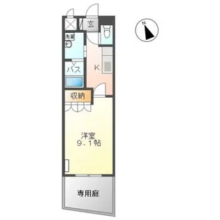 グレイス香陽【1階】の間取り