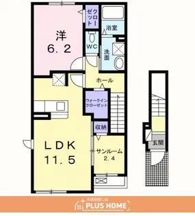 フロレゾンA【2階】の間取り