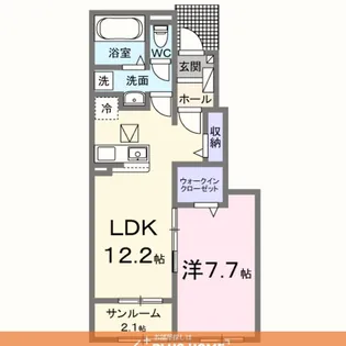 ウエスタン ヴィレッジⅢ【1階】の間取り