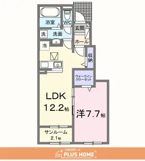 ウエスタン ヴィレッジⅢ【1階】の間取り