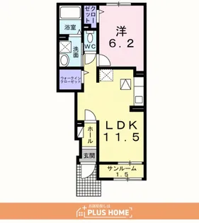 ウエスタン ヴィレッジⅡ【1階】の間取り