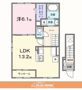 木ノ本アパートA【2階】の間取り