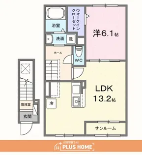 ルチェリデA【2階】の間取り