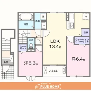 ピースフィールド【2階】の間取り