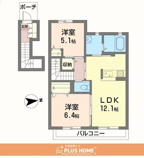 フロントパディー【2階】の間取り