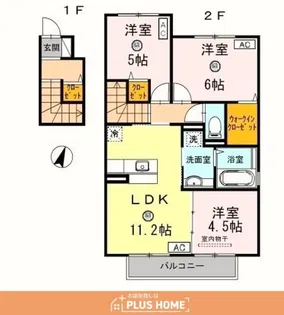 プラージュ【2階】の間取り