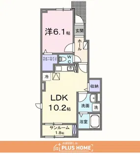 フロレゾンC【1階】の間取り