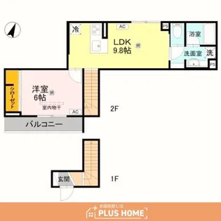 グレイスコート狐島【2階】の間取り