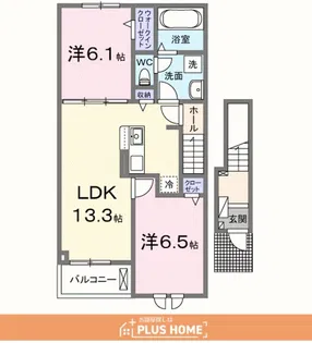 内原アパート【2階】の間取り