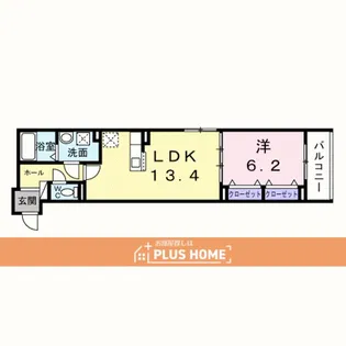 東釘貫丁3丁目アパートB【3階】の間取り