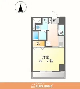 レジデンスヒルズ ザ ワカヤマ【8階】の間取り