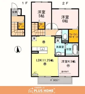シンフォニーⅤ B棟【2階】の間取り
