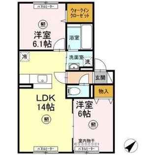 ルナメゾン Ⅱ【205号室】の間取り
