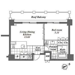 オーパスレジデンス恵比寿【4階】の間取り