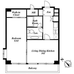 KDXレジデンス麻布イースト【10階】の間取り