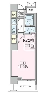 ロイヤルパークスタワー南千住【14階】の間取り