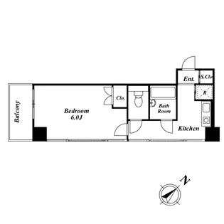 ラングタワー京橋【3階】の間取り