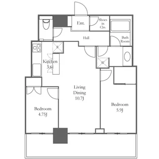 リエトコートアルクスタワー【17階】の間取り