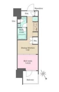 ウエリスアーバン水天宮前【3階】の間取り