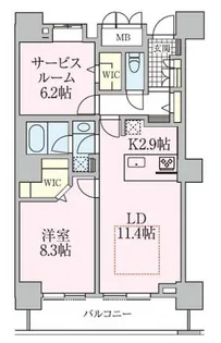 ロイヤルパークスタワー南千住【36階】の間取り