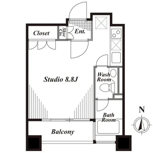 キャビンアリーナ南青山【12階】の間取り