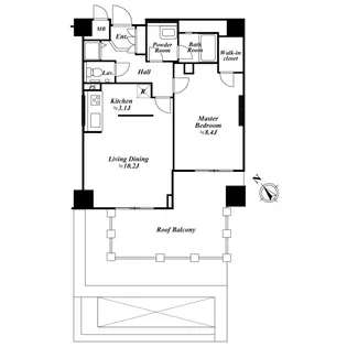 アクロス目黒タワー【8階】の間取り