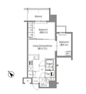 BPRレジデンス三田伊皿子坂【3階】の間取り